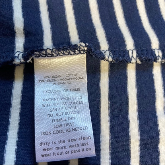 TOAD and CO Marley Blue and White Nautical Striped Short Sleeve Pocket Dress - Picture 12 of 13